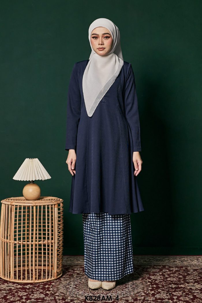 Ameera Kurung in Dark Blue (K828AM-4)