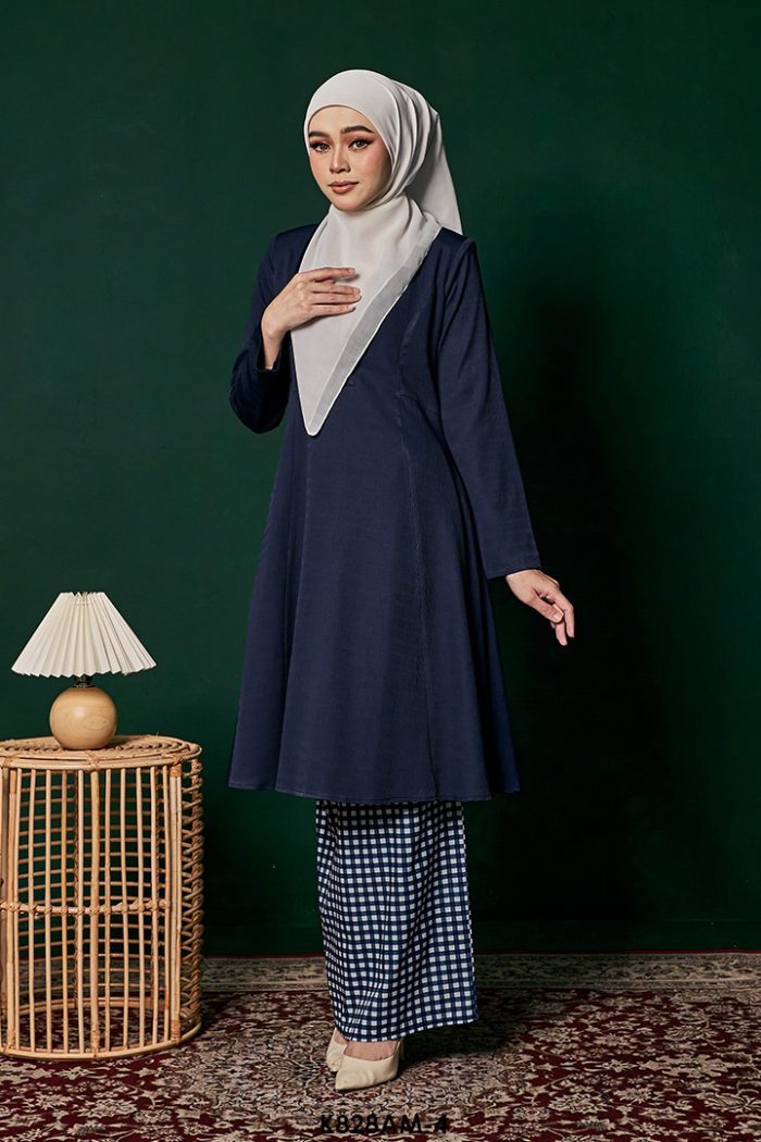 Ameera Kurung in Dark Blue (K828AM-4)