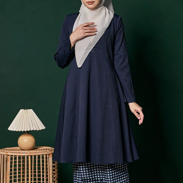 Ameera Kurung in Dark Blue (K828AM-4) - Image 4
