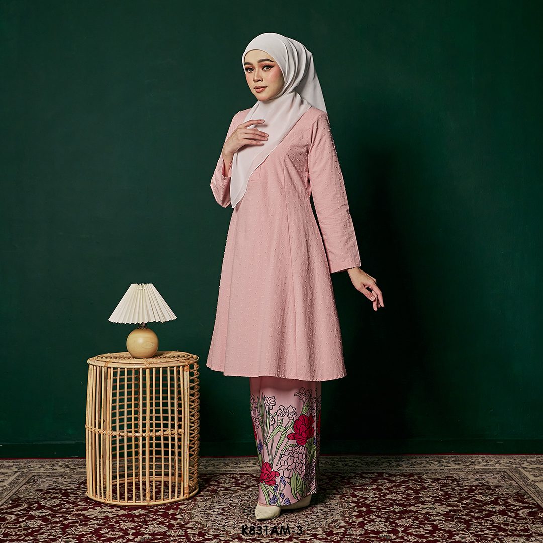 Ameera Kurung in Strawberry Milkshake (K831AM-3) - Image 2