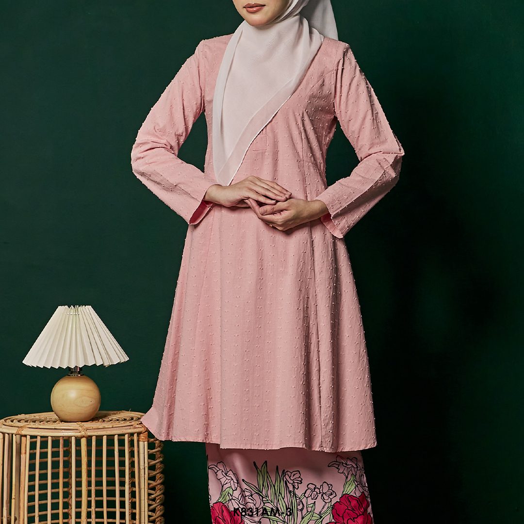Ameera Kurung in Strawberry Milkshake (K831AM-3) - Image 4