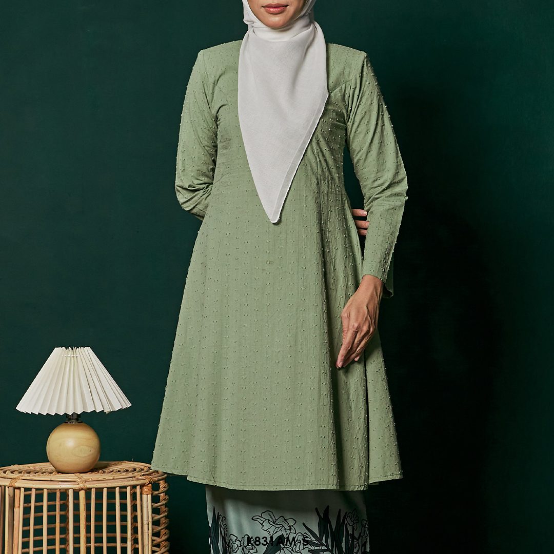Ameera Kurung in Matcha (K831AM-5) - Image 3