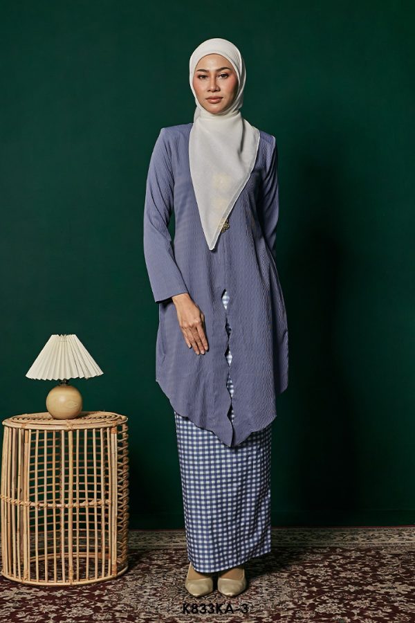 Kebaya Anggun 2.0 in Steel Blue (K833KA-3)