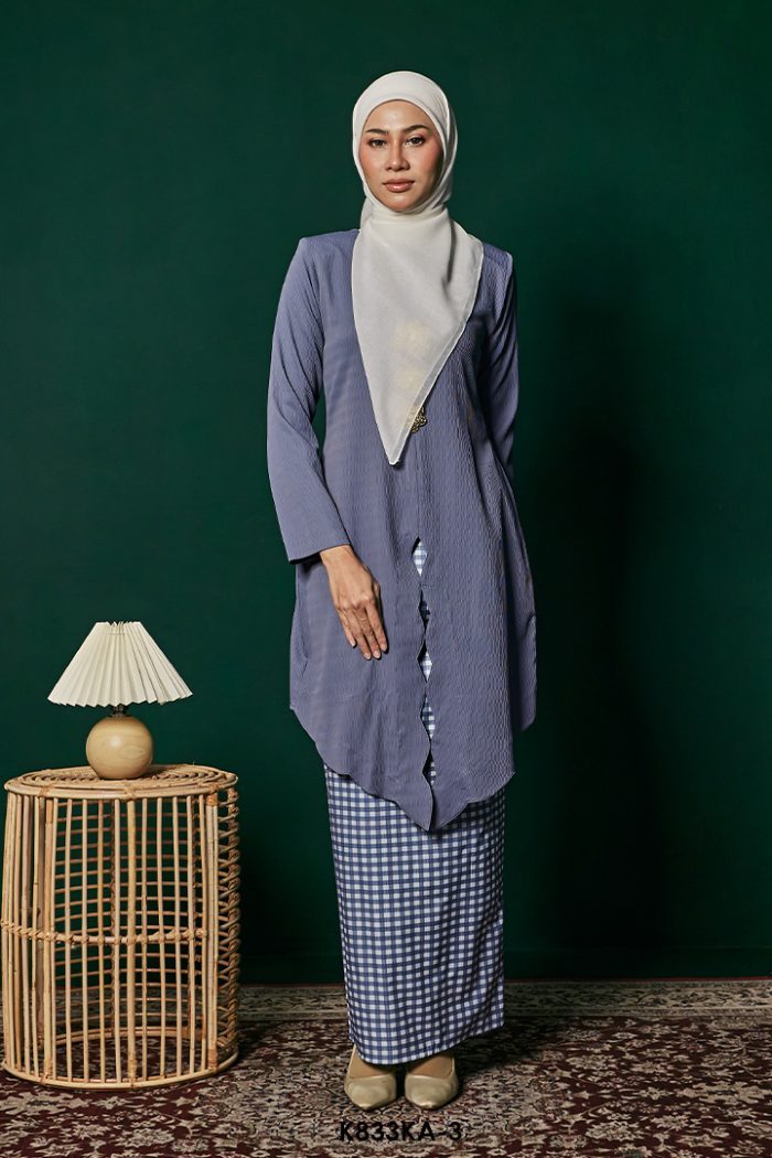 Kebaya Anggun 2.0 in Steel Blue (K833KA-3)