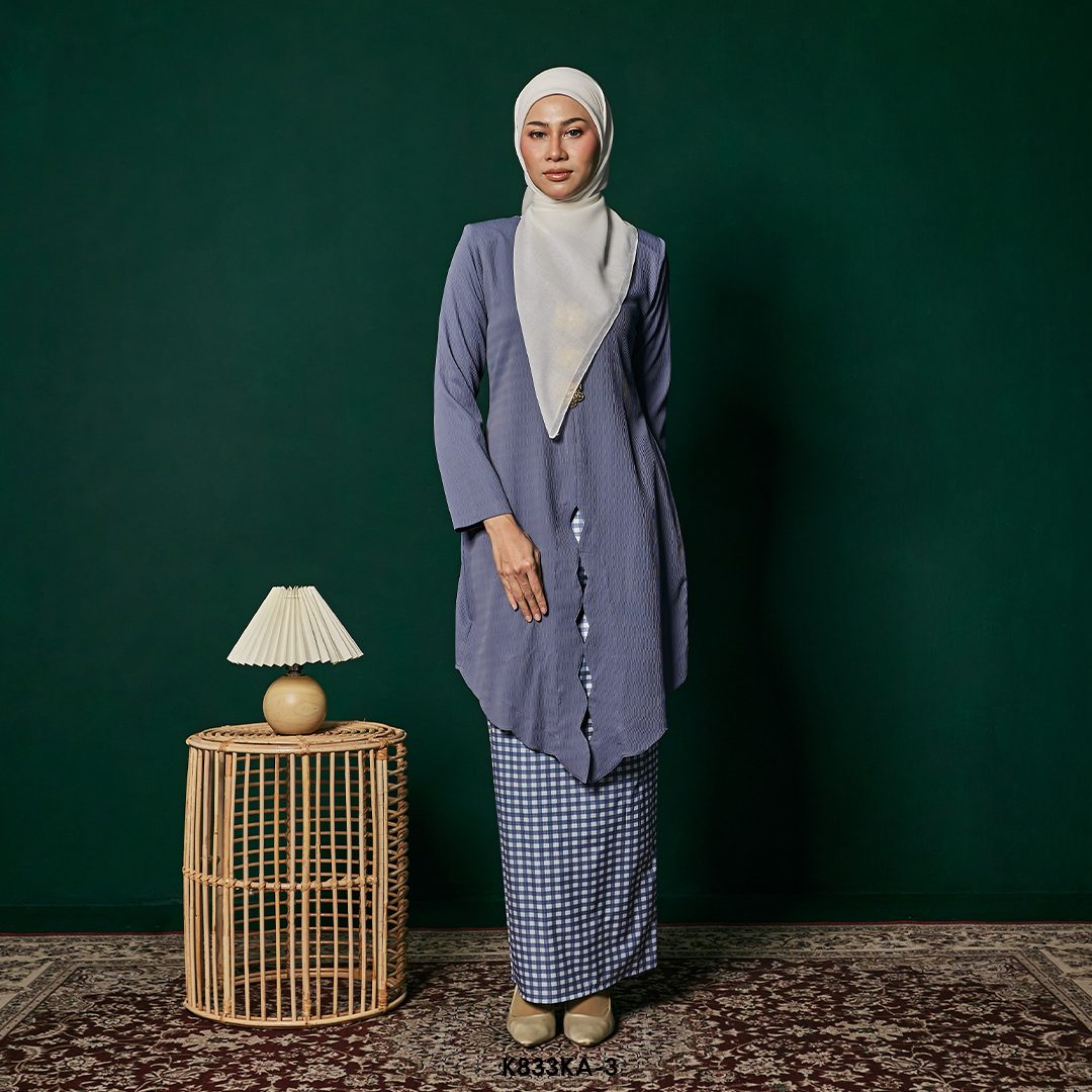 Kebaya Anggun 2.0 in Steel Blue (K833KA-3)