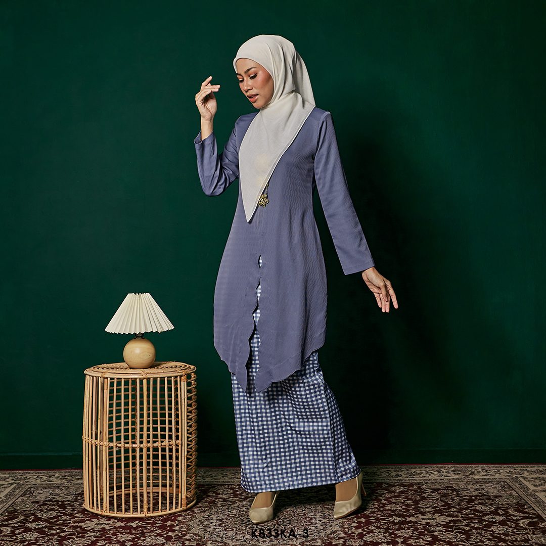 Kebaya Anggun 2.0 in Steel Blue (K833KA-3) - Image 2