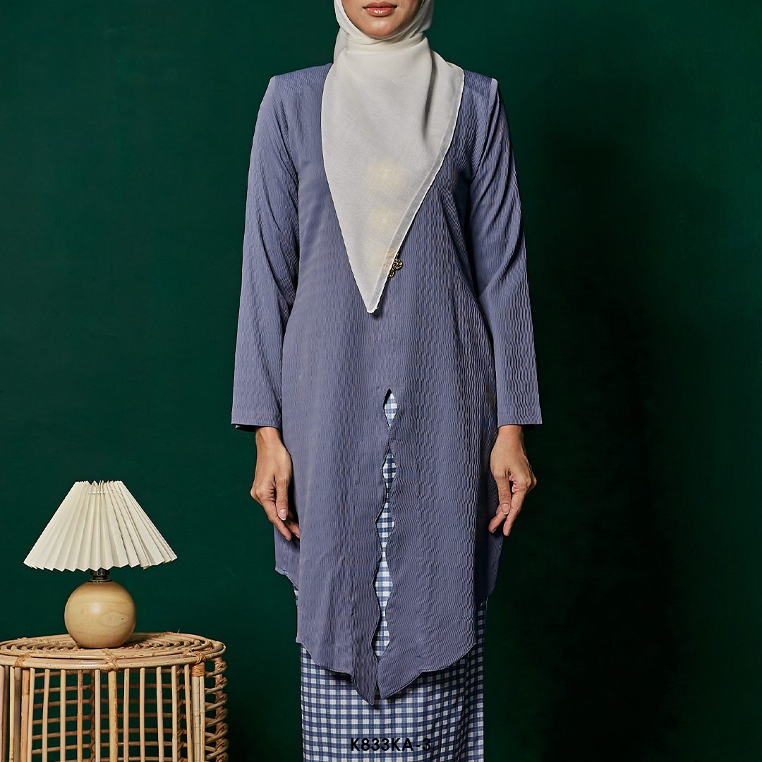 Kebaya Anggun 2.0 in Steel Blue (K833KA-3) - Image 4