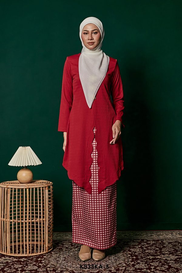 Kebaya Anggun 2.0 in Scarlet Red (K833KA-5)