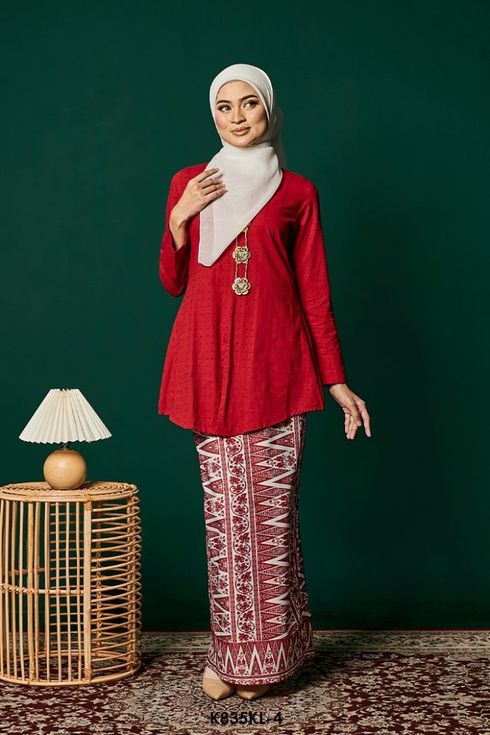 Kebaya Latifah in Scarlet Red (K835KL-4)