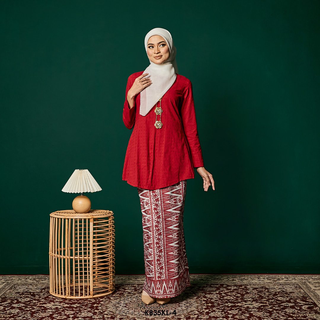 Kebaya Latifah in Scarlet Red (K835KL-4)