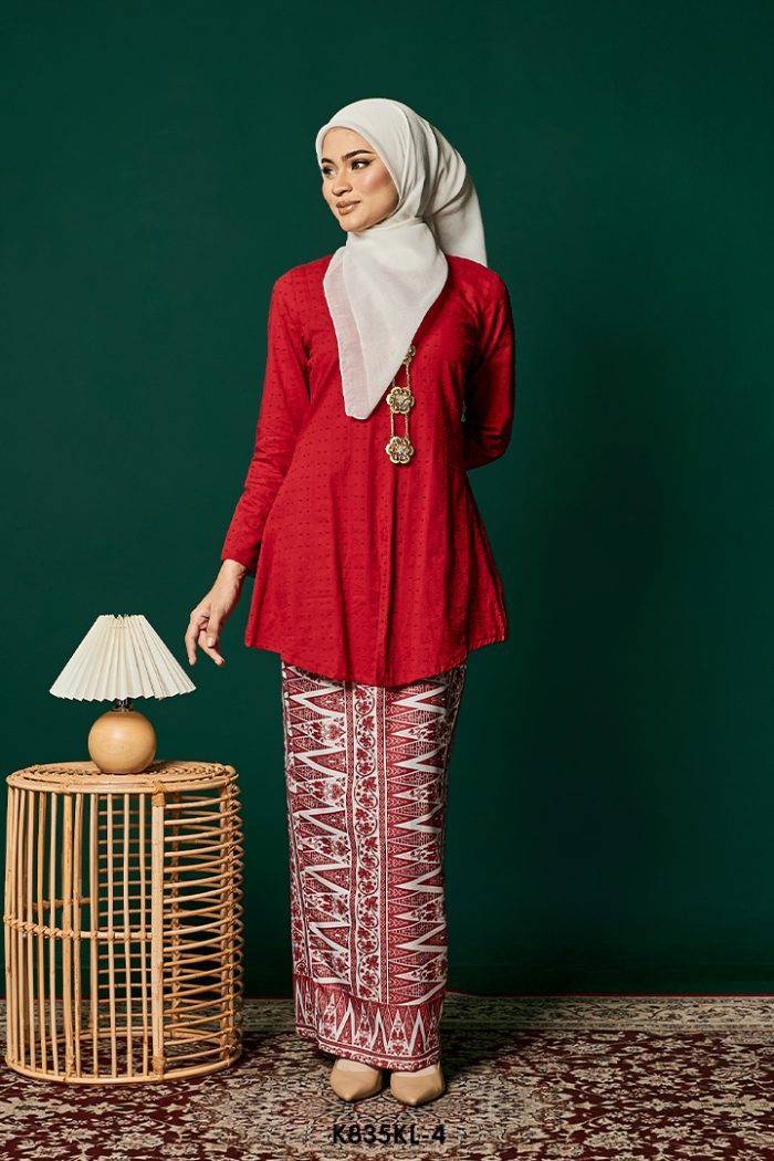 Kebaya Latifah in Scarlet Red (K835KL-4)