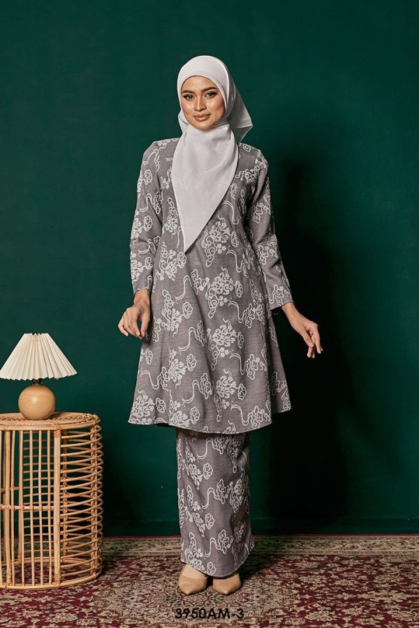 Ameera Kurung in Grey (3950AM-3)