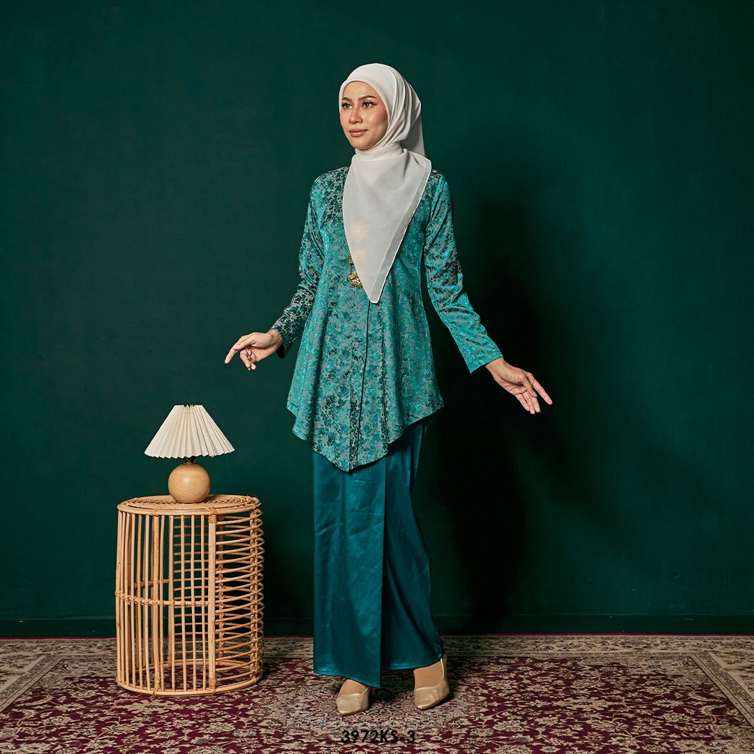 Kebaya Saloma in Teal Green (3972KS-3) - Image 3