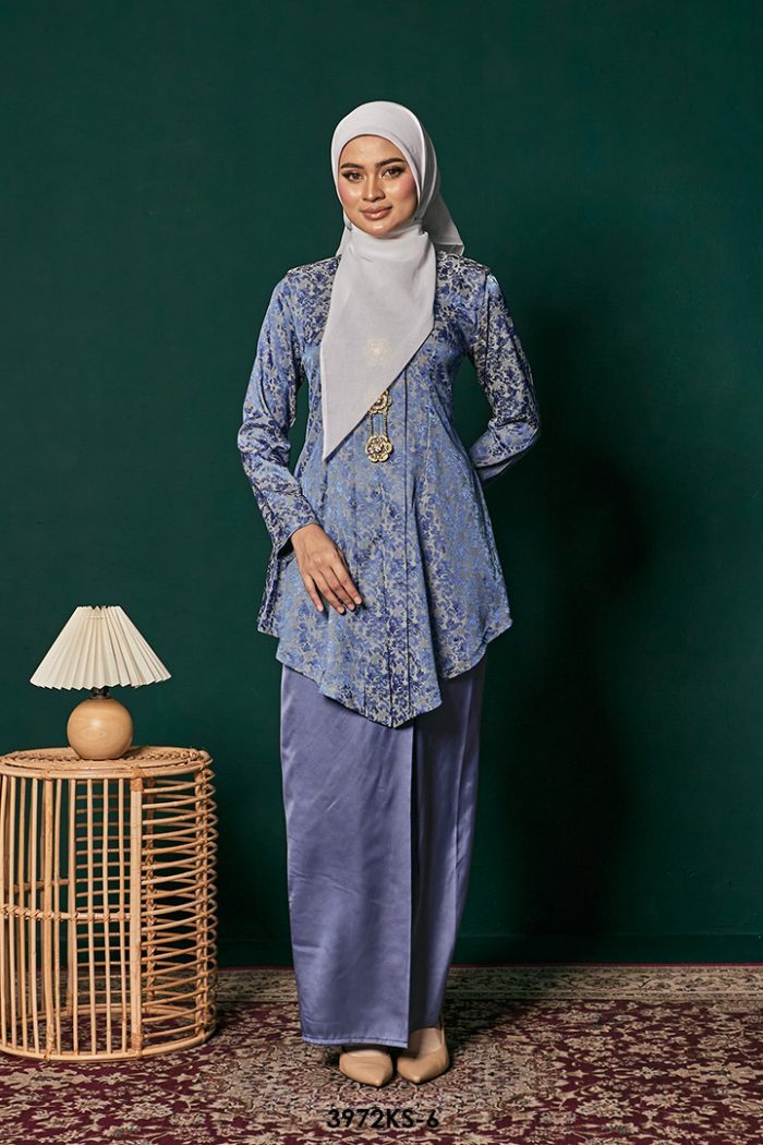 Kebaya Saloma in Steel Blue (3972KS-6)