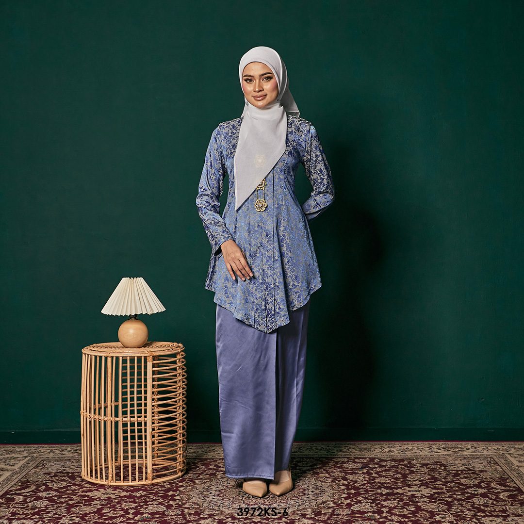 Kebaya Saloma in Steel Blue (3972KS-6)