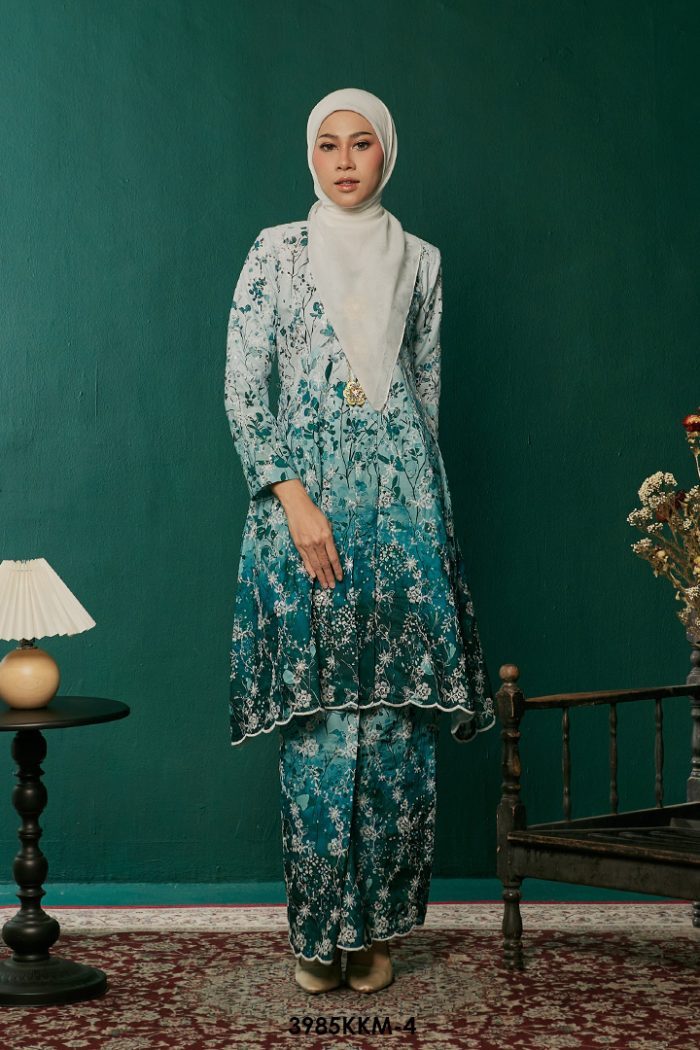 Kebarung Kalthom in Teal Green (3985KKM-4)
