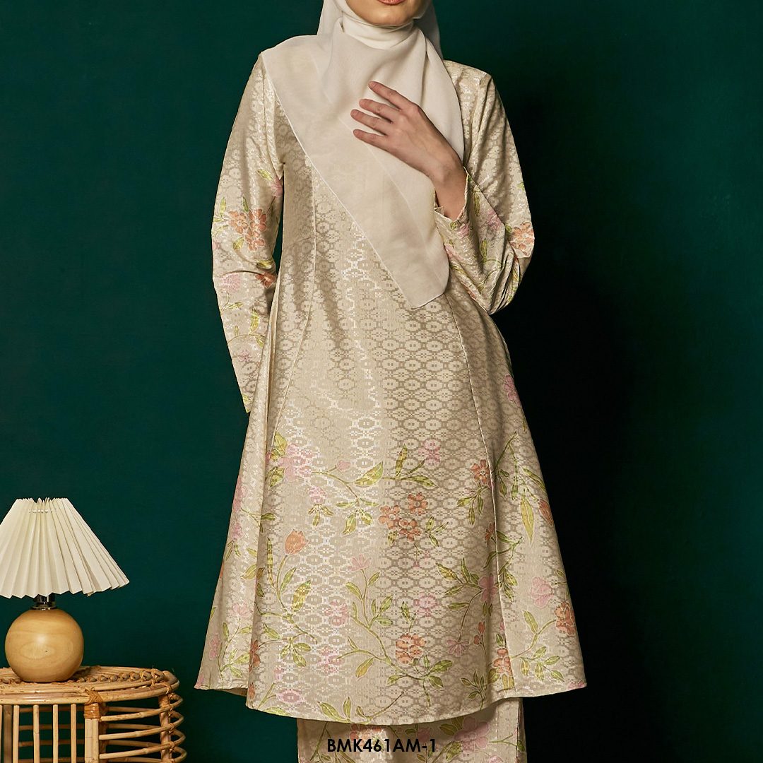 Ameera Kurung Batiq Mia in Vanilla (BMK461AM-1) - Image 4