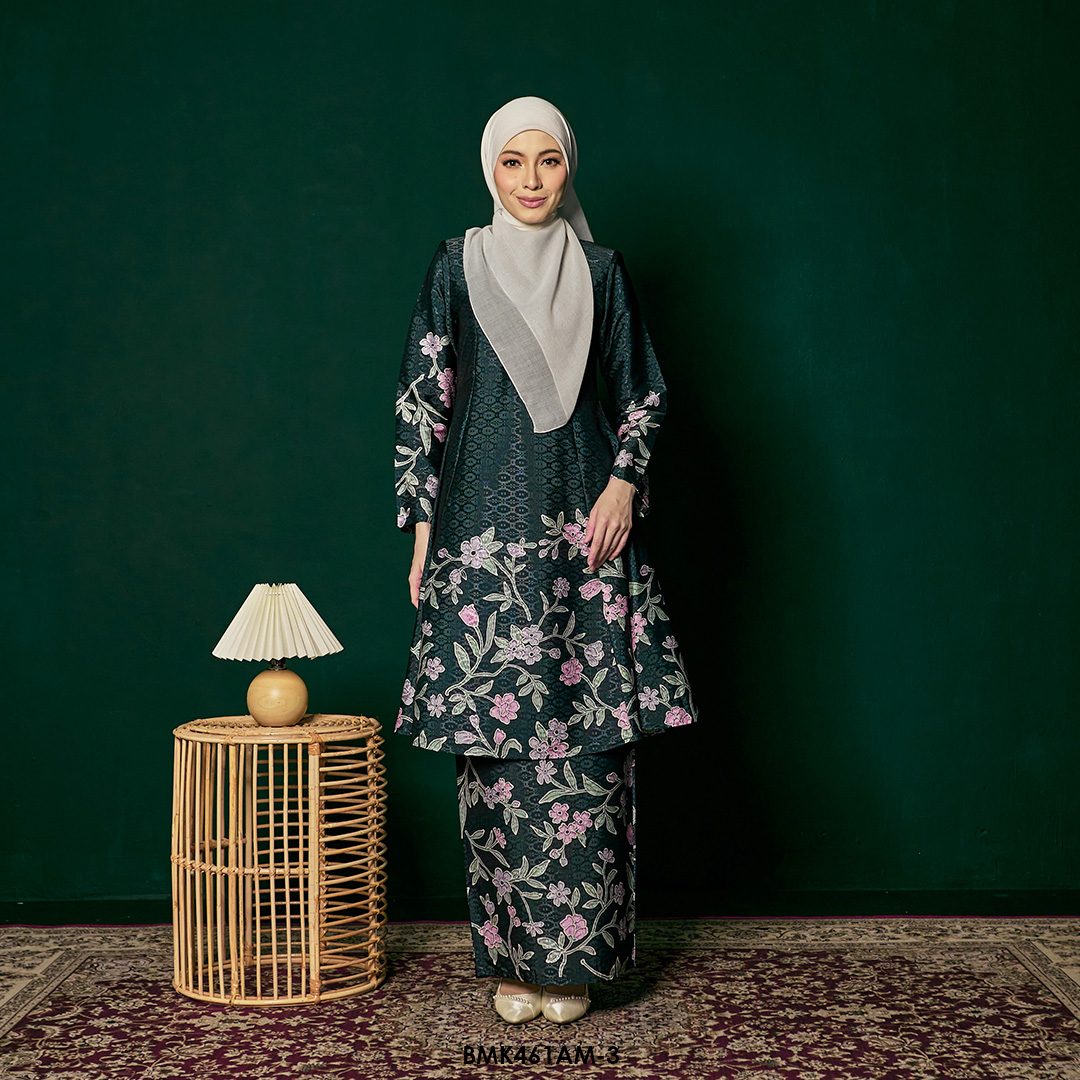 Ameera Kurung Batiq Mia in Deep Emerald (BMK461AM-3)