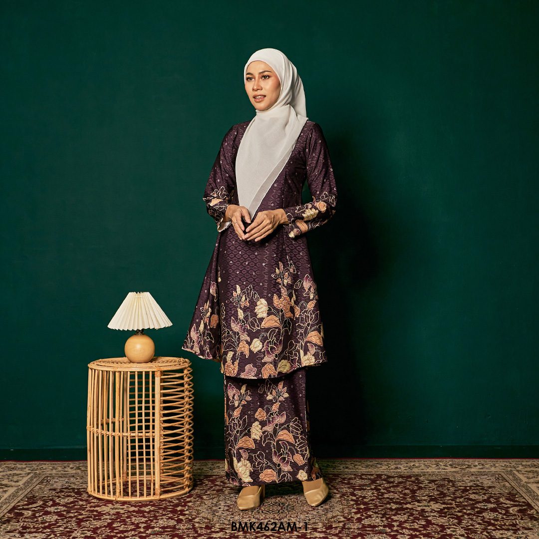 Ameera Kurung Batiq Mia in Deep Purple (BMK462AM-1) - Image 2