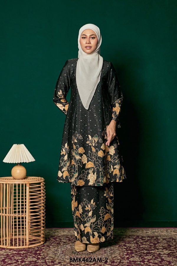 Ameera Kurung Batiq Mia in Dark Green (BMK462AM-2)