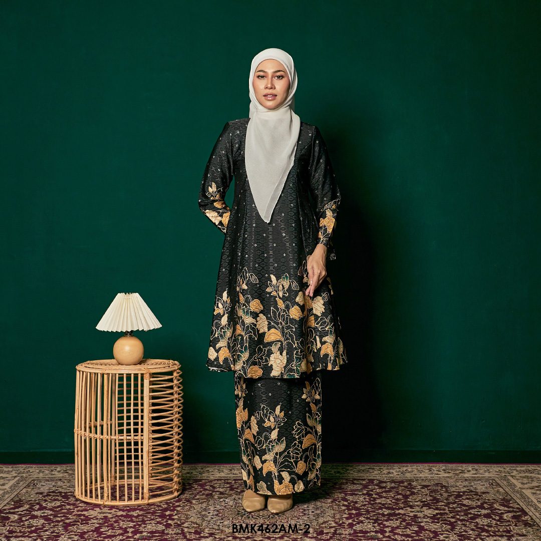 Ameera Kurung Batiq Mia in Dark Green (BMK462AM-2)