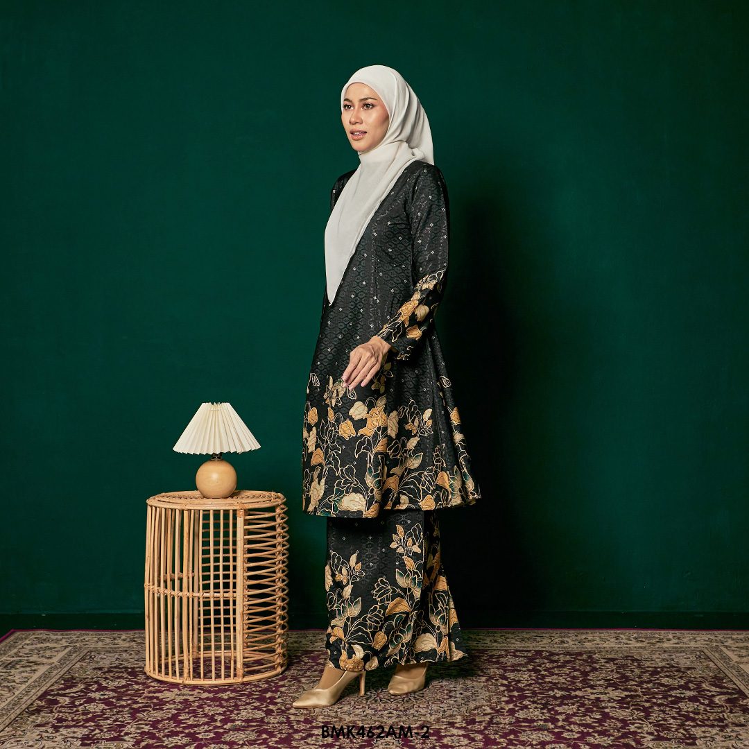 Ameera Kurung Batiq Mia in Dark Green (BMK462AM-2) - Image 2