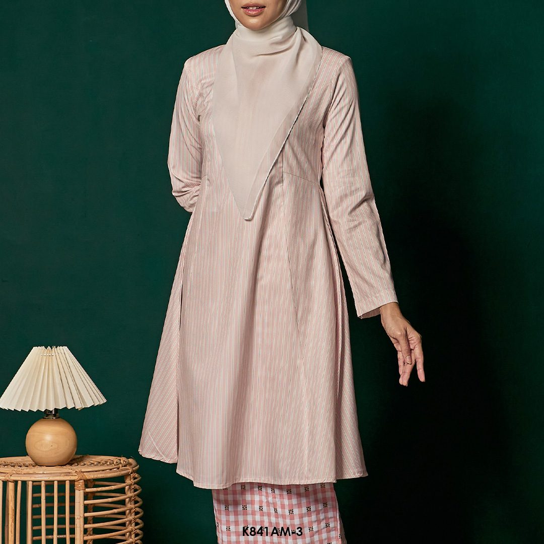Ameera Kurung in Salmon (K841AM-3) - Image 4