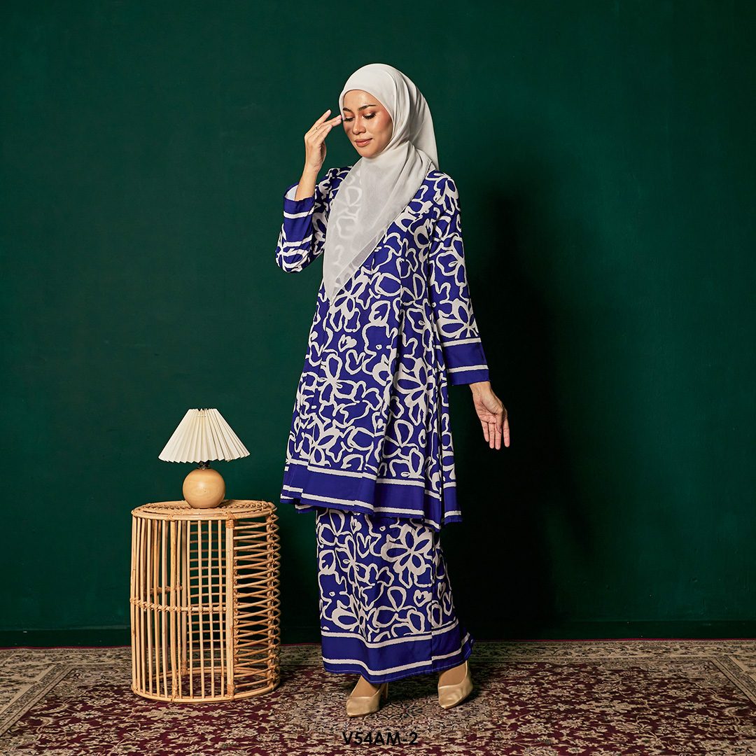 Ameera Kurung 2.0 in Blue (V54AM-2) - Image 5