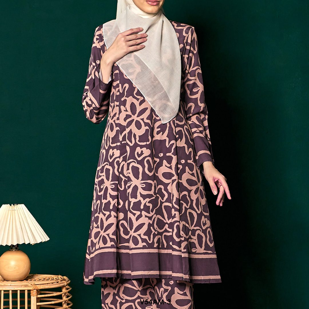 Ameera Kurung 2.0 in Brown (V54AM-3) - Image 4