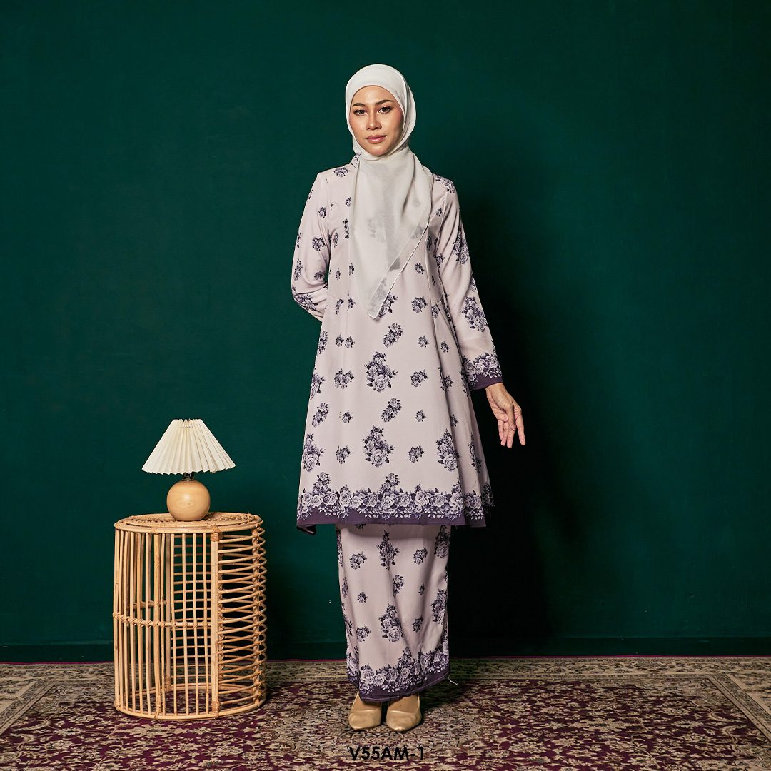 Ameera Kurung 2.0 in Deep Purple (V55AM-1)