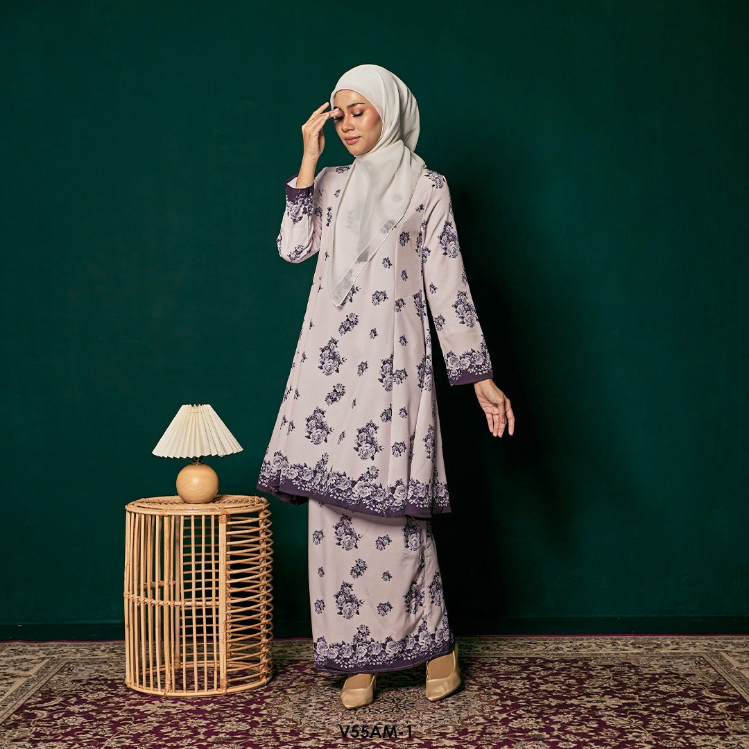 Ameera Kurung 2.0 in Deep Purple (V55AM-1) - Image 5