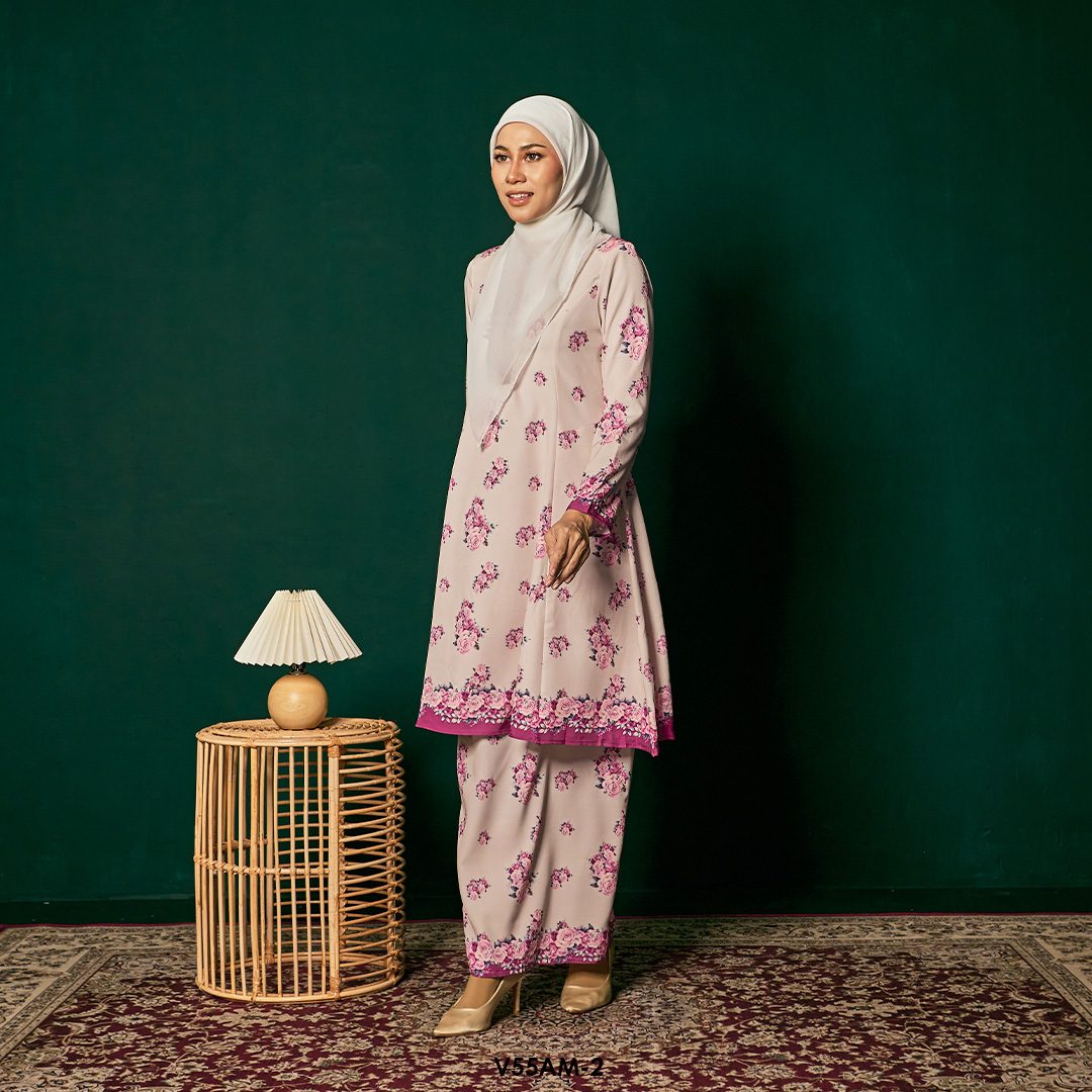 Ameera Kurung 2.0 in Magenta (V55AM-2) - Image 5