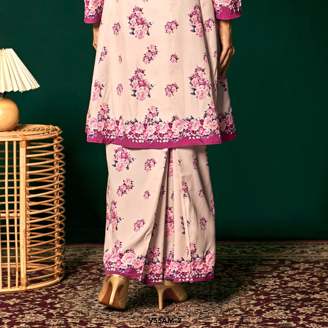 Ameera Kurung 2.0 in Magenta (V55AM-2) - Image 3