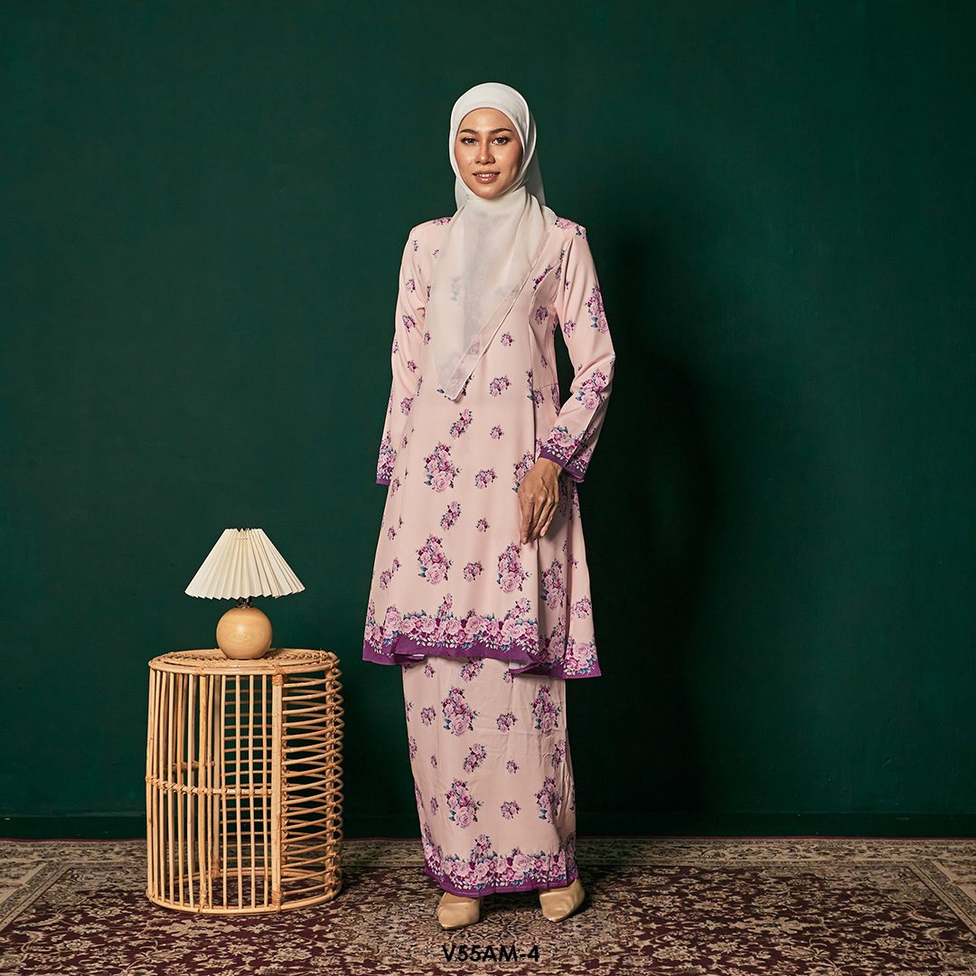 Ameera Kurung 2.0 in Purple (V55AM-4)