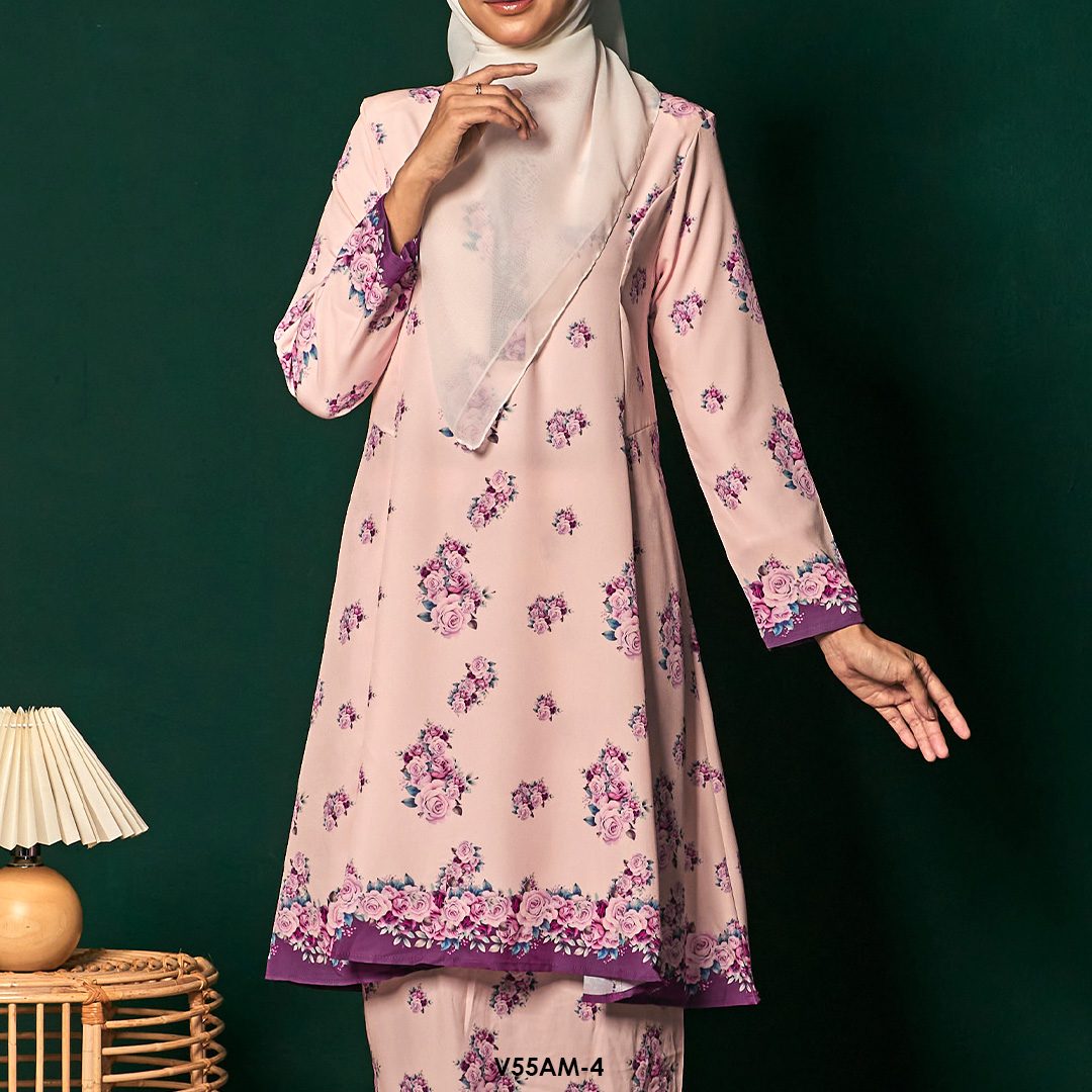Ameera Kurung 2.0 in Purple (V55AM-4) - Image 4