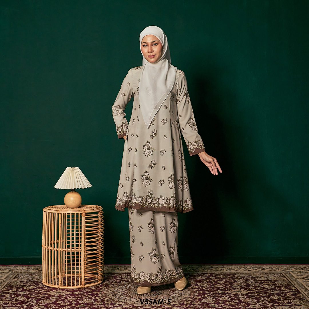 Ameera Kurung 2.0 in Soft Green (V55AM-5)