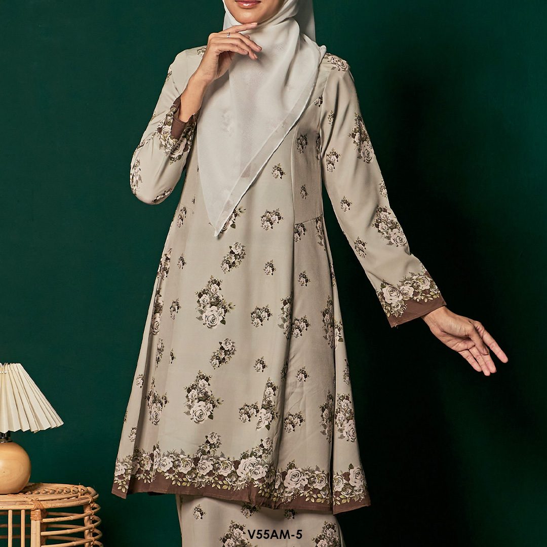 Ameera Kurung 2.0 in Soft Green (V55AM-5) - Image 4