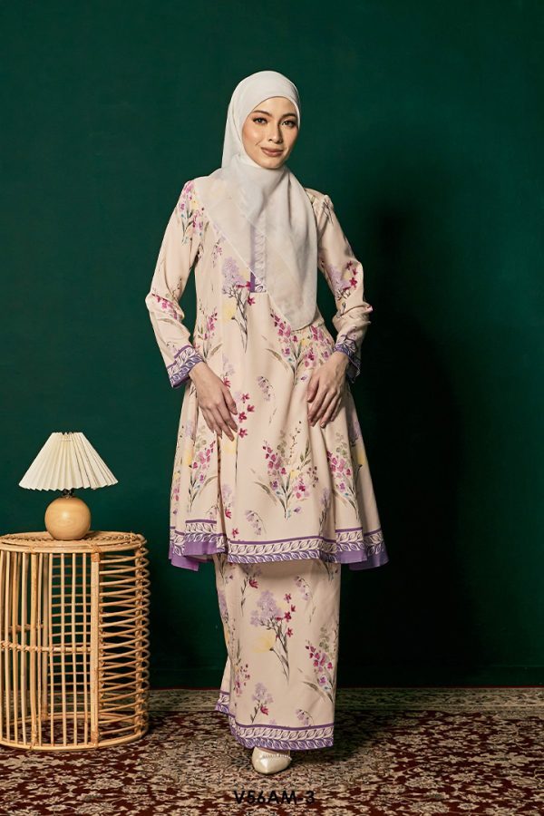 Ameera Kurung 2.0 in Purple (V56AM-3)
