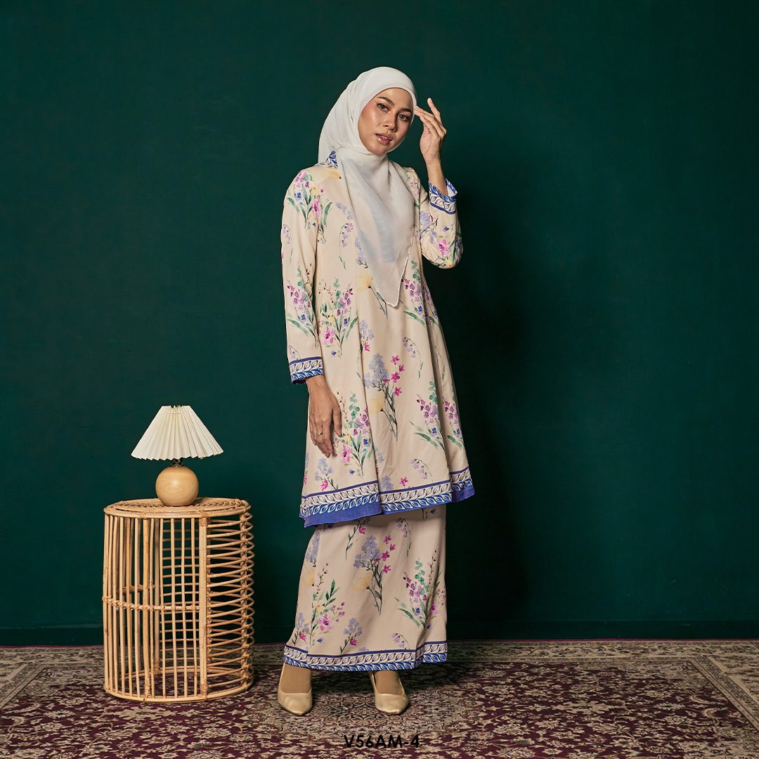 Ameera Kurung 2.0 in Periwinkle (V56AM-4) - Image 4