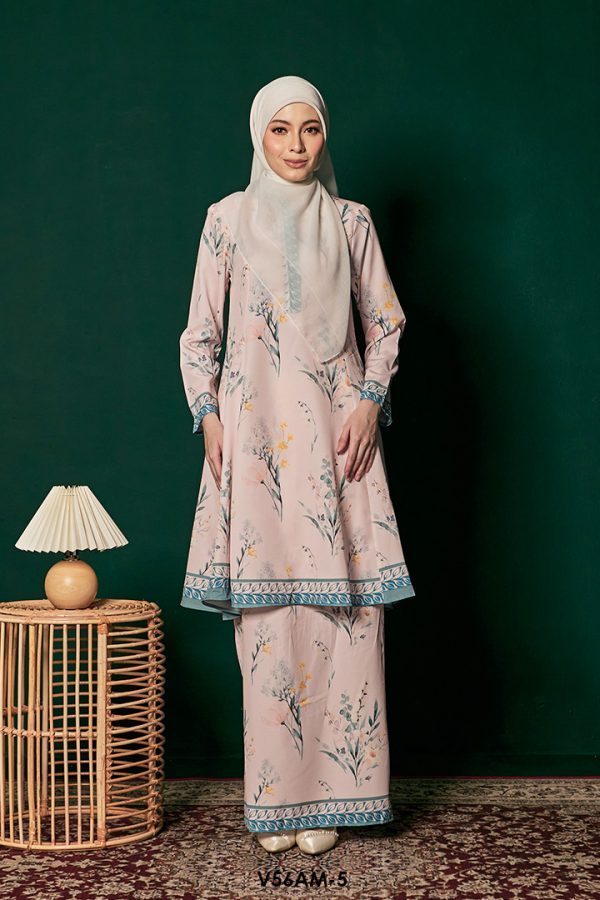 Ameera Kurung 2.0 in Teal Blue (V56AM-5)