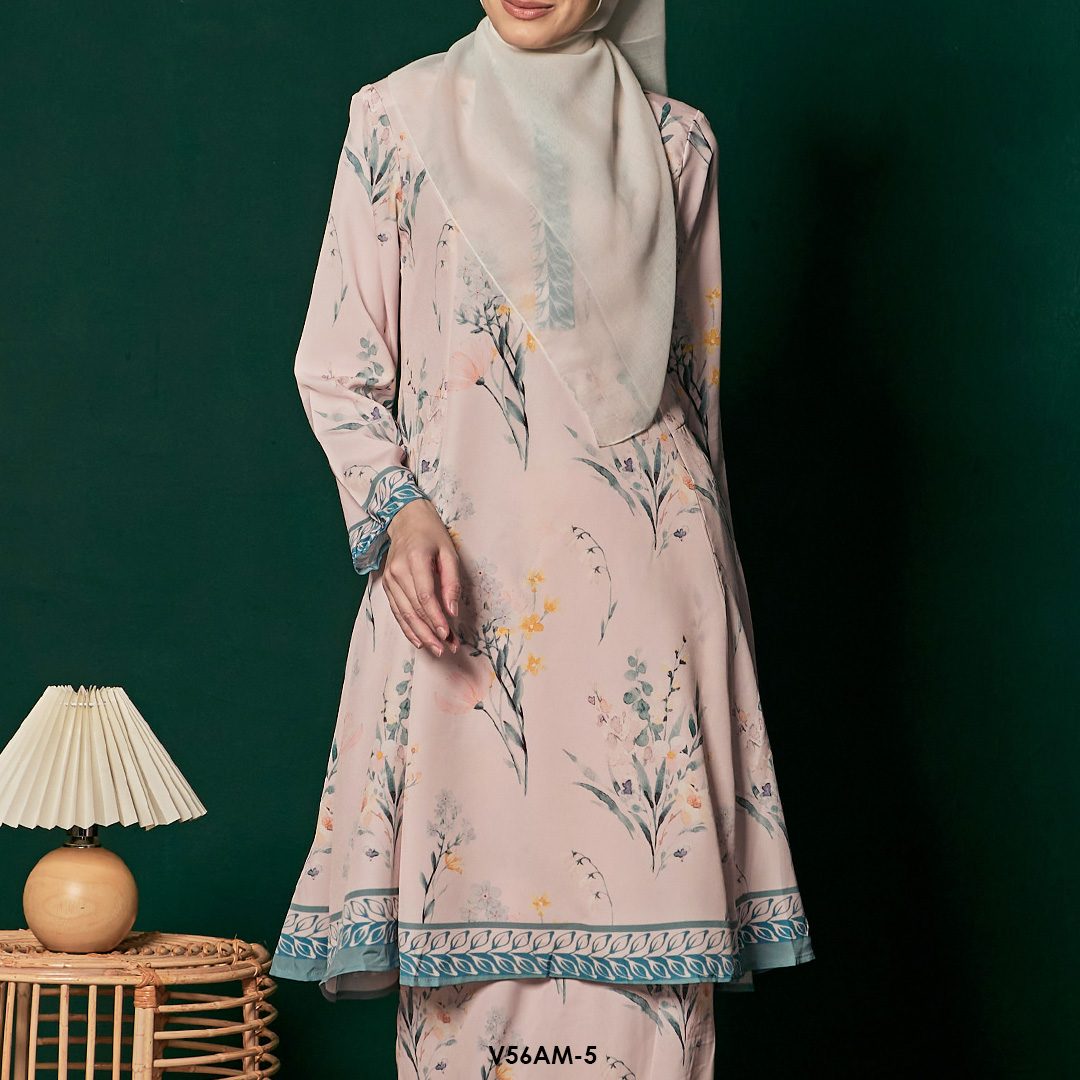 Ameera Kurung 2.0 in Teal Blue (V56AM-5) - Image 4